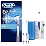 Oral-B, Sistema de Limpieza Irrigador Bucal con Tecnología Braun, 4 Cabezales, Blanco/Azul